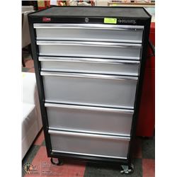 HUSKY 6 DRAWER TOOL CABINET WITH KEY. 27"X49"X18"D