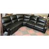 Image 1 : SHOWHOME BLACK LEATHERETTE SECTIONAL