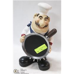 14" TALL CHEFS STATUE.