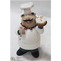 9" TALL CHEFS STATUE.