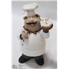 Image 1 : 9" TALL CHEFS STATUE.