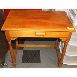 SOLID WOOD DESK WITH DRAWER 32"X21"X28"H