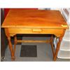 Image 1 : SOLID WOOD DESK WITH DRAWER 32"X21"X28"H