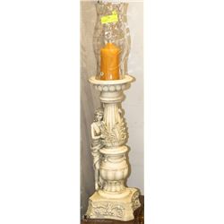 LARGE PEDESTAL CANDLE HOLDER WITH WOMAN 33"
