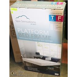 SPA SENSATIONS TWIN/FULL PLATFORM BED FRAME