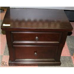 NEW WOOD 2 DRAWER NIGHT STAND