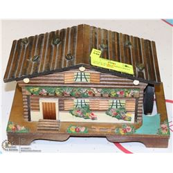 VINTAGE WOODEN SWISS CHALET MUSIC BOX  JAPAN