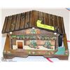 Image 1 : VINTAGE WOODEN SWISS CHALET MUSIC BOX  JAPAN