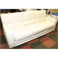 OFF WHITE 86" LEATHERETTE SOFA