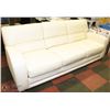 Image 1 : OFF WHITE 86" LEATHERETTE SOFA