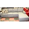 Image 1 : NEW GREY KRISTA FABRIC SECTIONAL WITH CUSHIONS