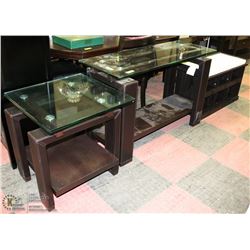 END TABLE AND SOFA GLASS TABLE