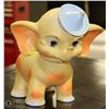 Image 1 : 9" TALL VINTAGE TILLY TOY RUBBER ELEPHANT.
