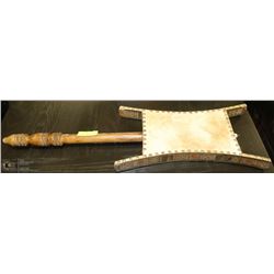 WOOD GUITAR-SHAPED DRUM - COLLECTIBLE