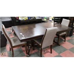 WOOD DININGROOM TABLE WITH 3 CHAIRS