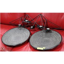 PAIR OF SHOWHOME DECORATIVE PLATES WITH CANDLE