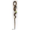 Image 1 : 40 INCH LONG HAND CARVED SOLID WOOD SNAKE