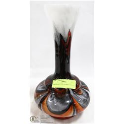 ART GLASS VASE IN FIREY COLORS