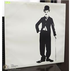 SILK SCREEN ON CANVAS CHARLIE CHAPLIN 36"X36"