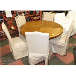 ROUND SHOWHOME TABLE AND 5 CHAIRS 54"DX30"H