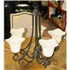 Image 1 : 5 HALOGEN LIGHT POLISHED COPPER CHANDELIER