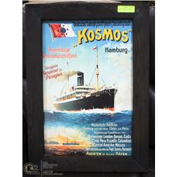 KOSMOS HAMBURG SHIP 19X26 PICTURE