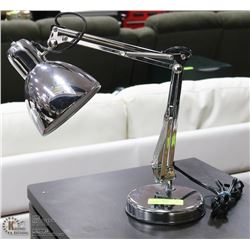 SWING ARM CHROME TABLE LAMP W/HEAVY