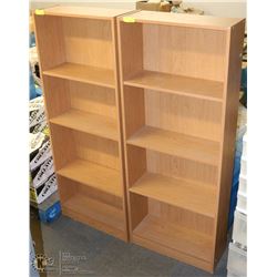 PAIR OF 5' BOOKSHELVES