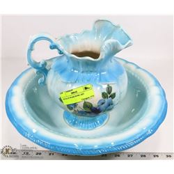 STAMPED 1980 BLUE WASH BOWL SET