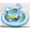 Image 1 : STAMPED 1980 BLUE WASH BOWL SET