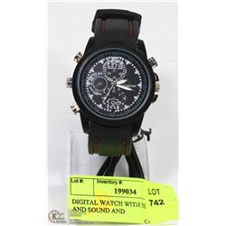 DIGITAL WATCH WITH HD CAMERA AND SOUND AND