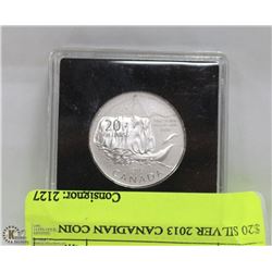 $20 SILVER 2013 CANADIAN COIN