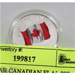 $25 DOLLAR CANADIAN FLAG .999 SILVER COIN