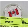 Image 1 : $25 DOLLAR CANADIAN FLAG .999 SILVER COIN