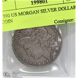 1890 US MORGAN SILVER DOLLAR COIN