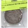 Image 1 : 1890 US MORGAN SILVER DOLLAR COIN