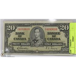 1937 CANADIAN $20 BILL