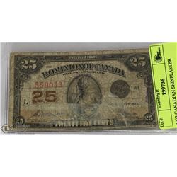 1923 CANADIAN SHINPLASTER