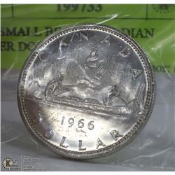 1966 SMALL BEAD CANADIAN SILVER DOLLAR