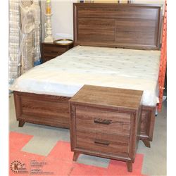 NEW QUEEN SIZE WOOD TOME BEDFRAME WITH 2 MATCHING