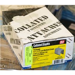 CASE OF 15 GUAGE 1/2" MEDIUM CROWN 1-3/4" LEG