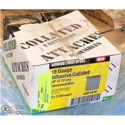 CASE OF 16 GUAGE 7/8"" ADHESIVE COLLATED