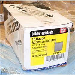 CASE OF 18 GUAGE  ADHESIVE COLLATED 3/4" FINISHING