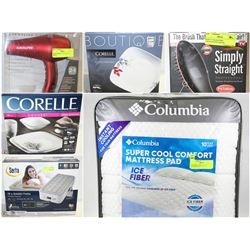 FEATURED ITEMS: DINNERWARE, GLASSWARE, HAIRDRYERS