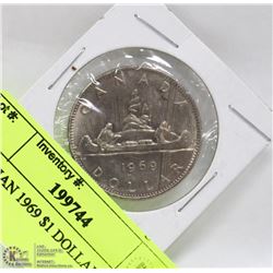 CANADIAN 1969 $1 DOLLAR COIN