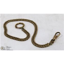 HEAVY  GUAGE LINK 12"  GOLD FILLED POCKET WATCH