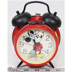 MICKEY MOUSE ALARM CLOCK (WORKS)