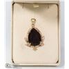 Image 1 : ESTATE PENDANT WITH AMETHYST STYLE GEM & CRYSTALS