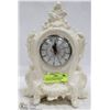 Image 1 : VINTAGE WHITE IRRIDESCENT ELECTRIC MANTLE CLOCK