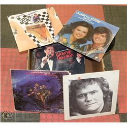 BOX WITH COLLECTIBLE RECORDS INCL BURTON